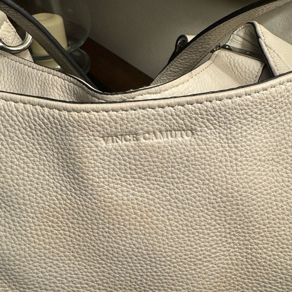 Used Vince Camuto pretty Soft Women's Large Neutral Silver Cloud Shoulder Bag - Picture 2 of 11